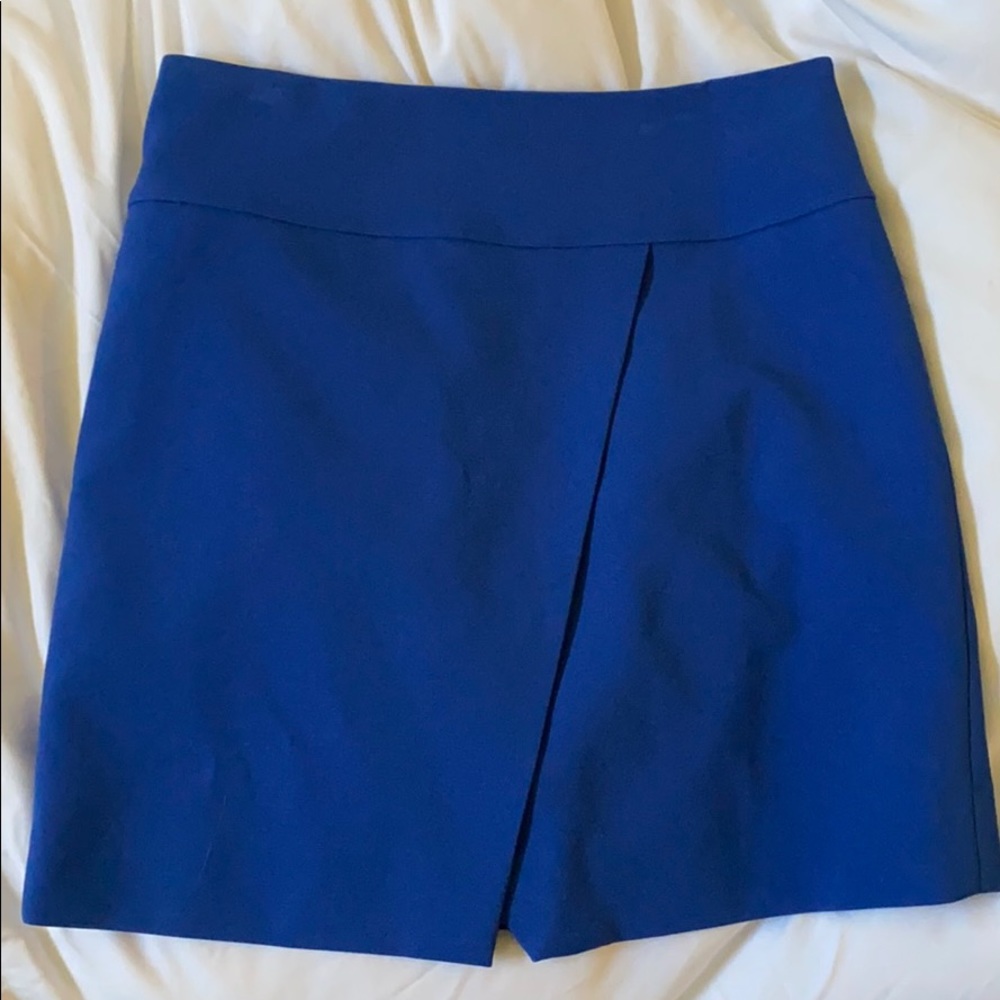 NWT J. Crew Crossover Wrap Skirt Blue Size 6